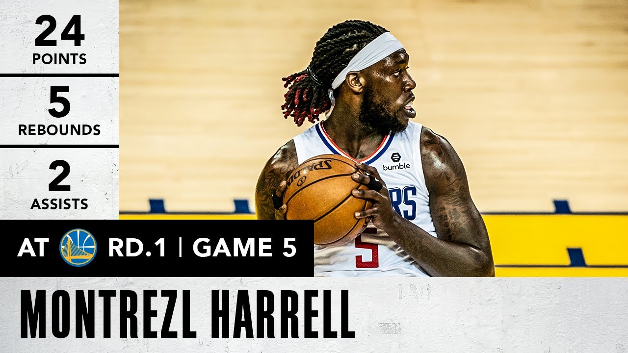 Montrezl Harrell 24 Points and Clutch Block at Warriors | 4/24