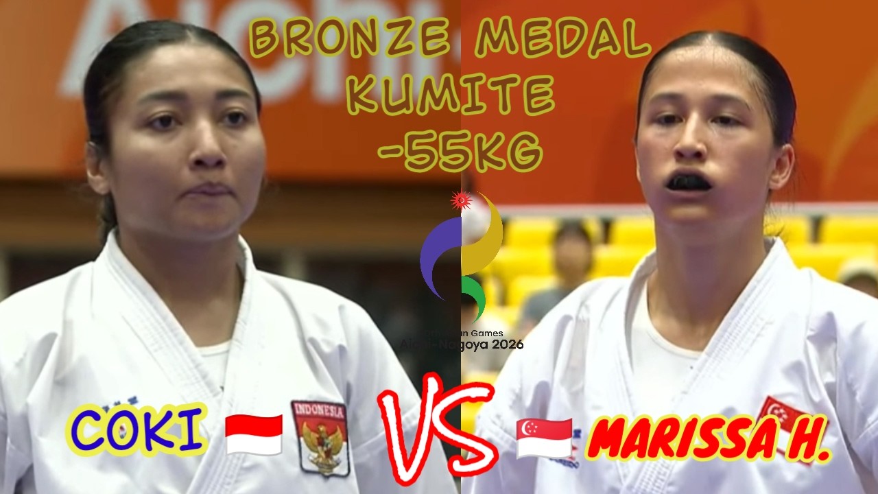 COKI 🇮🇩 vs 🇸🇬 MARISSA HAFESAN | BRONZE MEDAL KUMITE -55kg | 20TH ASIAN GAMES 2026 background