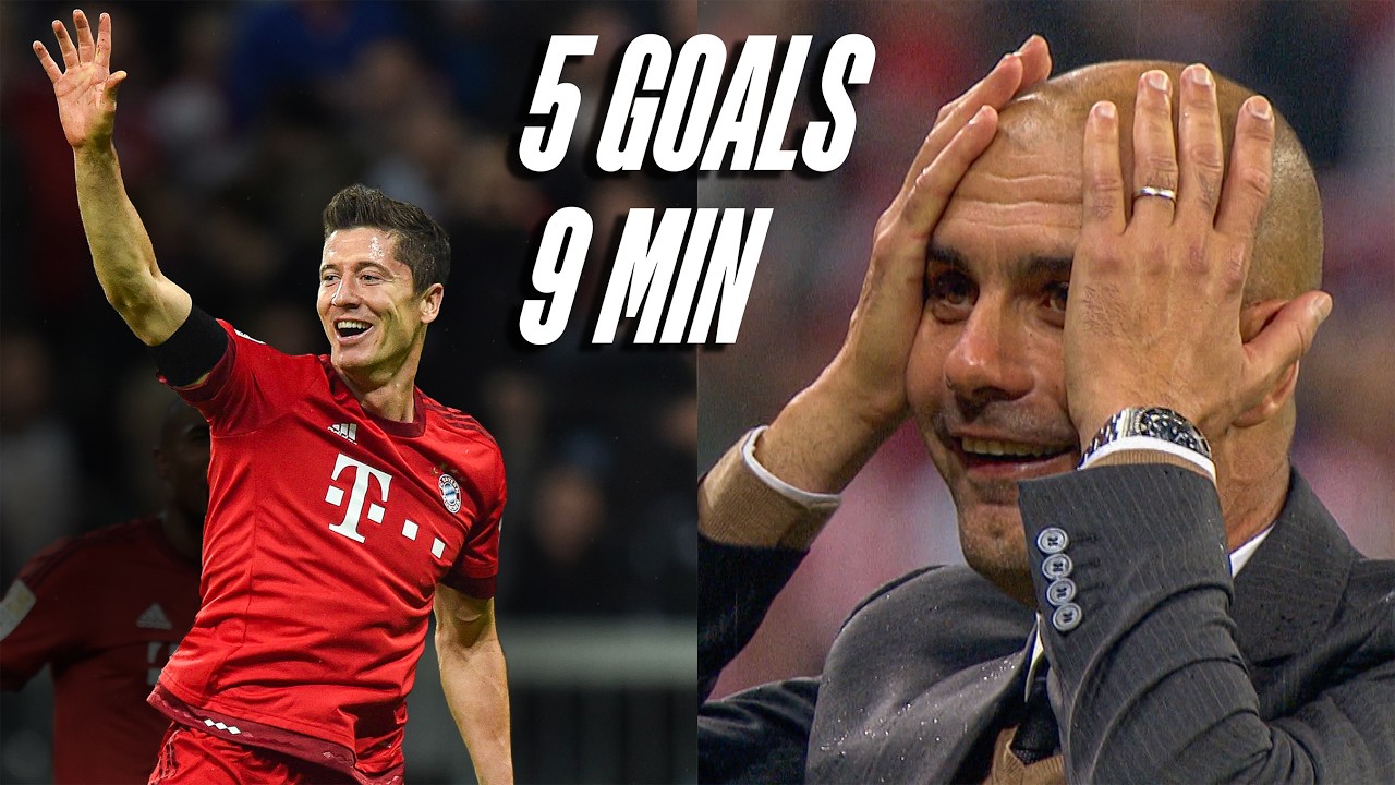 THE GREATEST 9 MINUTES IN BUNDESLIGA HISTORY - UNCUT 🎬 | Robert Lewandowski 5 Goals 🤯