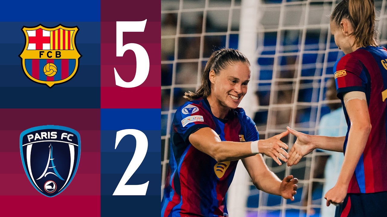 HIGHLIGHTS | FC BARCELONA 5 vs 2 PARIS FC | UEFA WOMEN'S CHAMPIONS LEAGUE FINAL 🔵🔴