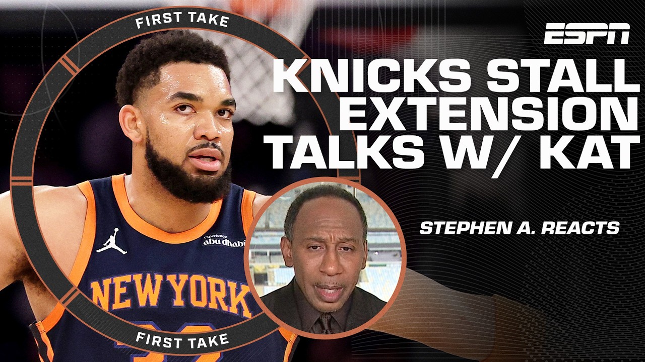 Stephen A. has major concerns about the Knicks stalling extension talks with KAT 👀 | First Take