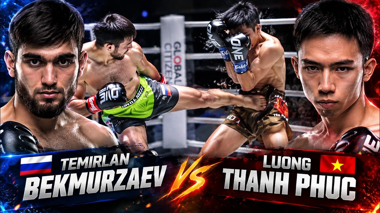 TEMIRLAN BEKMURZAEV vs LƯƠNG THÀNH PHÚC | Cú Teep Hạ Gục Đối Thủ tại ONE Friday Fights 16 KICKBOXING background