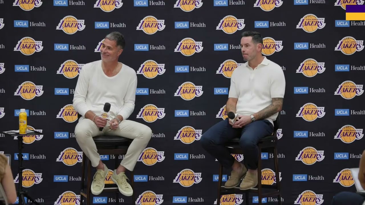 Lakers Start of Season Press Conference: Rob Pelinka & JJ Redick background