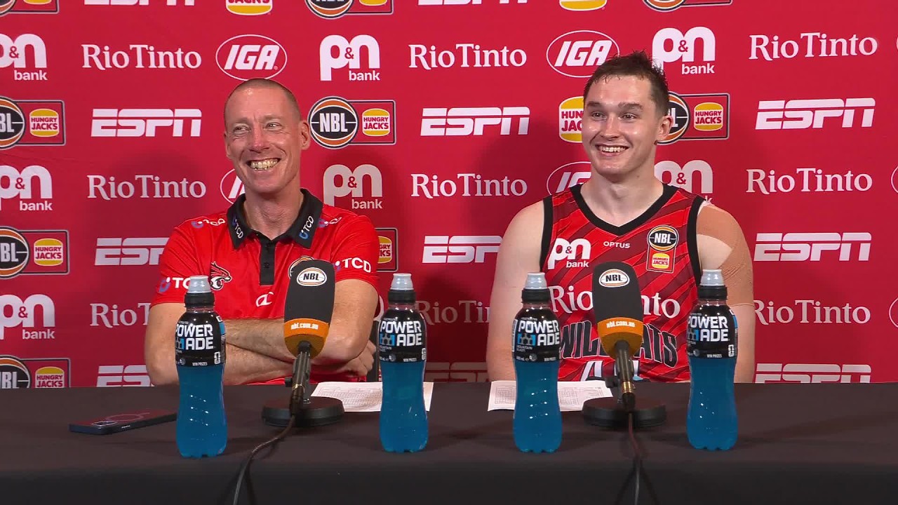 John Rillie and Elijah Pepper press conference vs Adelaide 36ers - Round 2, NBL27