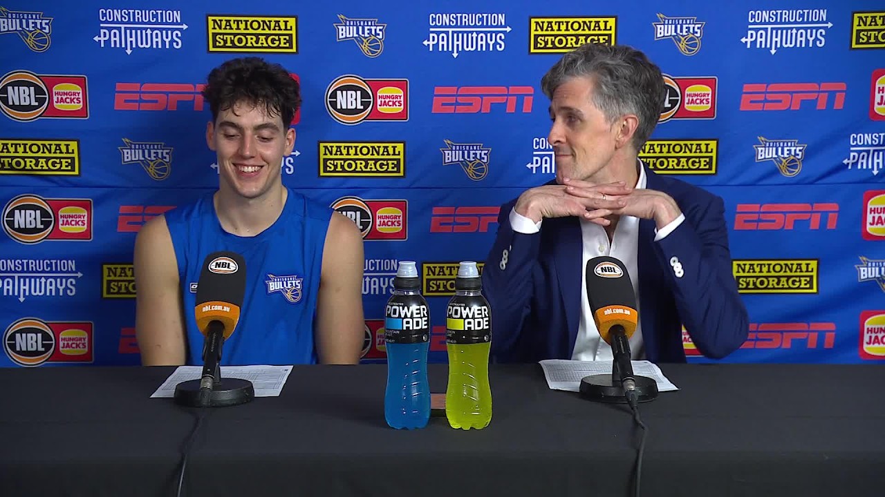 Will Weaver and Max Mackinnon press conference vs Illawarra Hawks - Round 2, NBL27 background