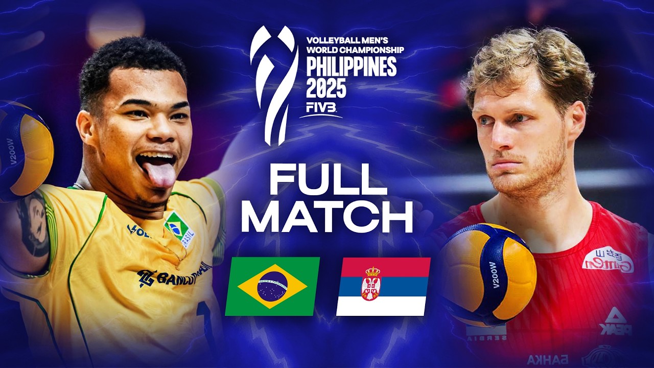 Brazil 🇧🇷 vs. Serbia 🇷🇸 | Full Match | World Championship 2025 - Men background