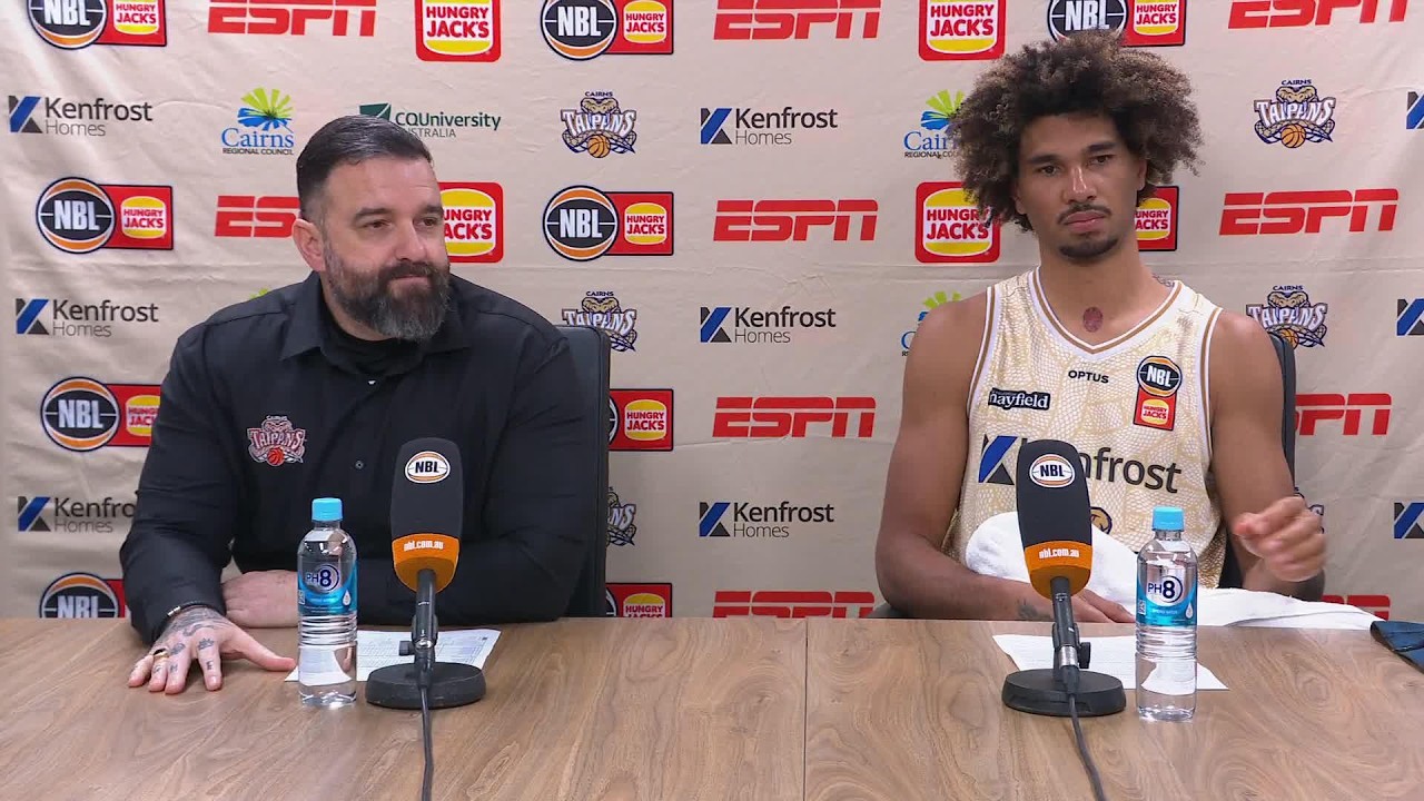 Adam Forde and Keanu Pinder press conference vs Adelaide 36ers - Round 2, NBL27