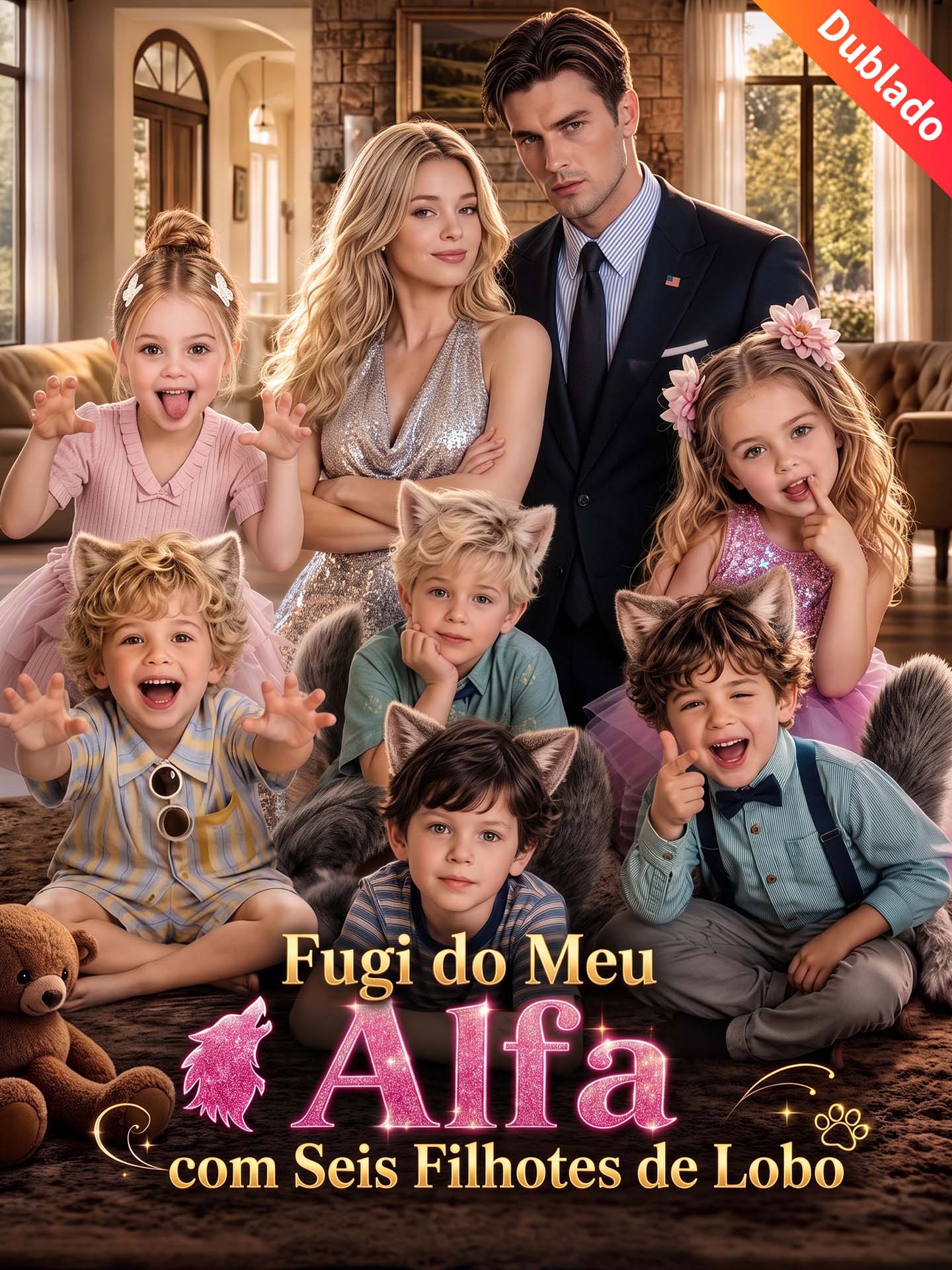 [Dublado]Fugi do Meu Alfa com Seis Filhotes de Lobo poster