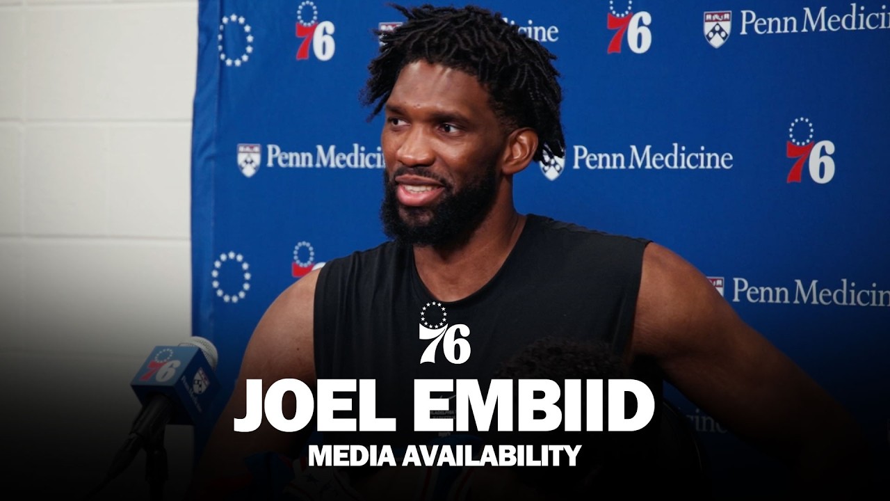 2026-27 Blue x White Scrimmage Media Availability 🎙️ | Joel Embiid | 10.03.26 background