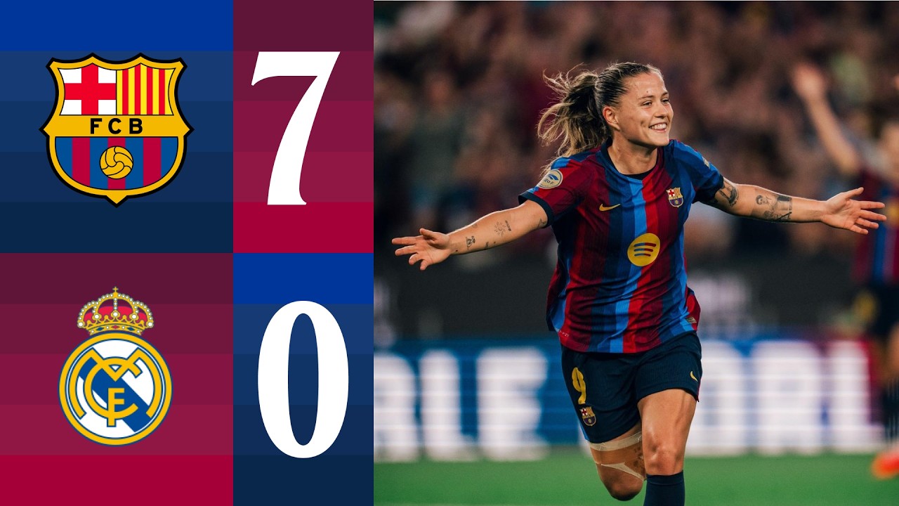 LIGA F | FC BARCELONA 7 vs 0 REAL MADRID 🔵🔴 background