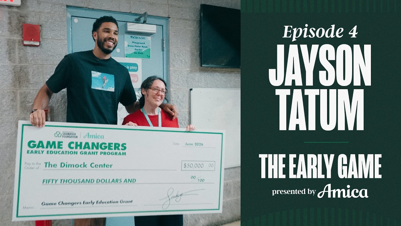 Jayson Tatum brings smiles and surprises to a local community center ЁЯШБ background