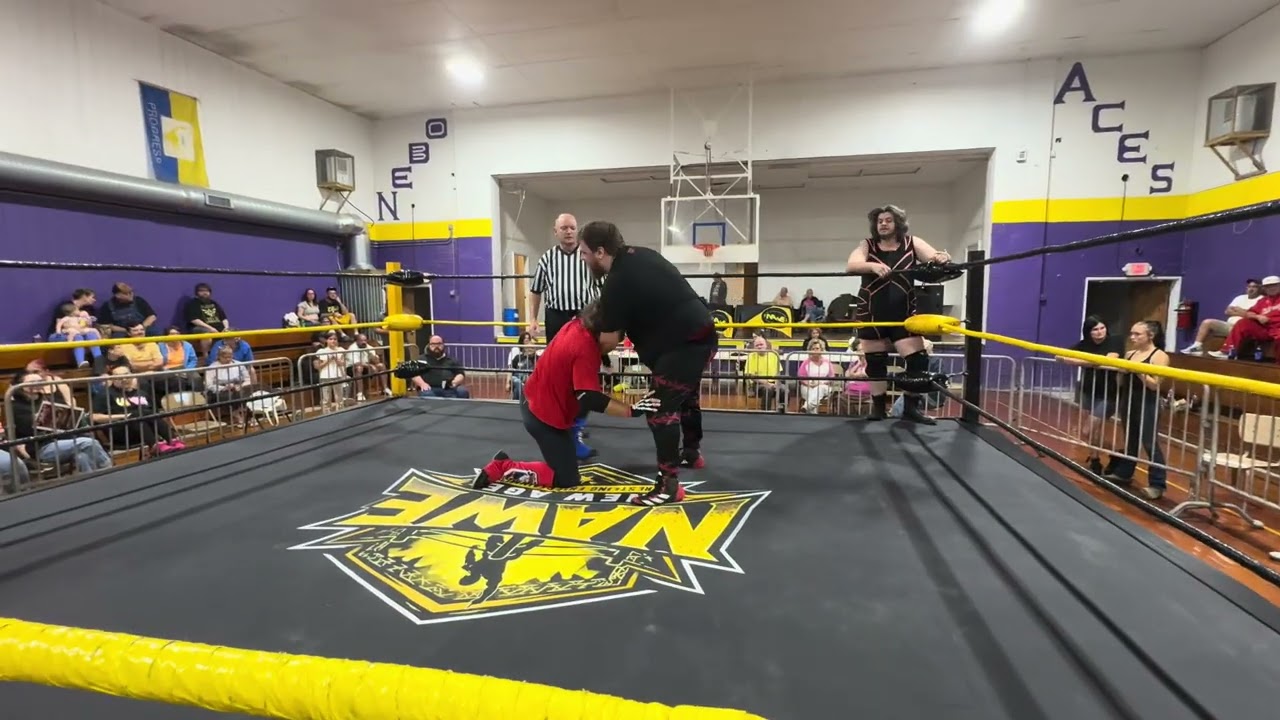 Chris crash and Noah Blackwood vs rowdy red and stitches background