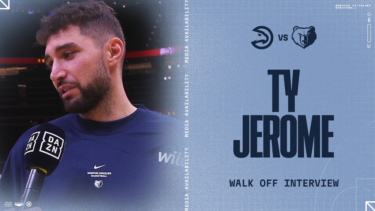 Ty Jerome Walk-Off Interview | Grizzlies vs. Hawks background