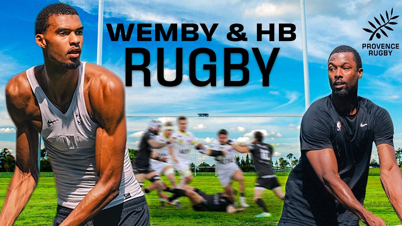 Wemby & Harrison Barnes Try Rugby in France! background