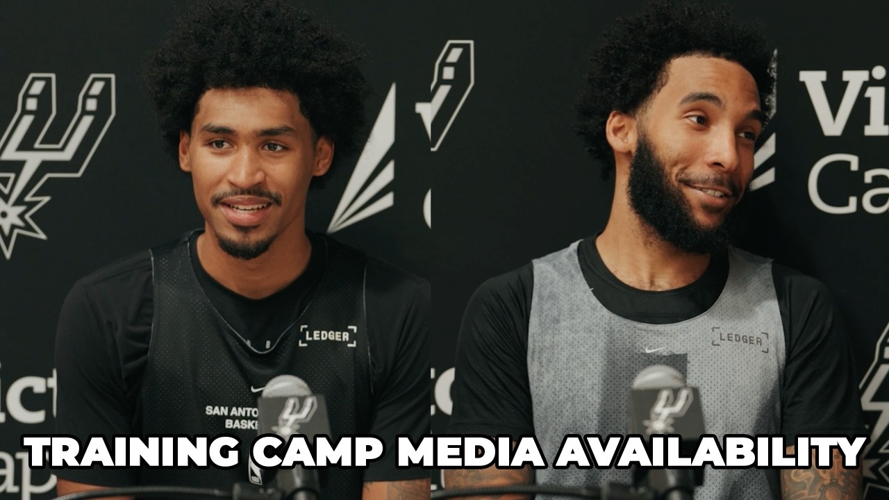 Dylan Harper and Julian Champagnie Training Camp Media Availability, October 6, 2026 background