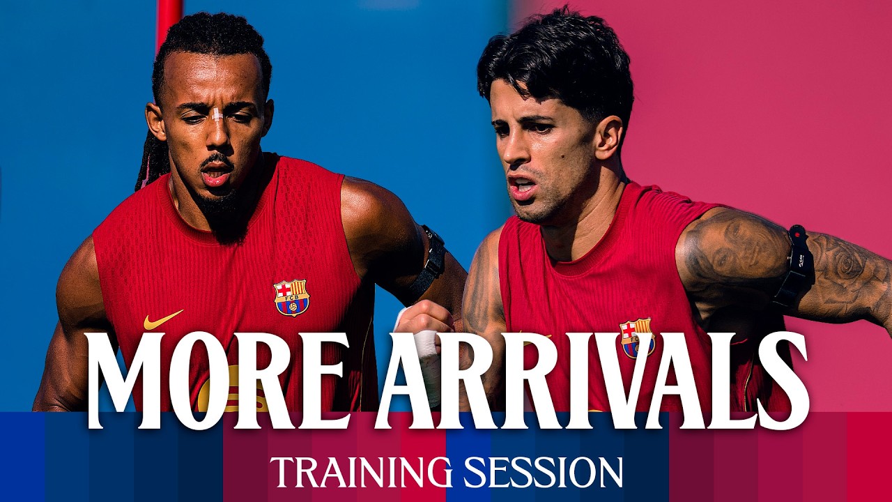 CANCELO, KOUNDÉ & BERNAL back with squad for FC Barcelona training session 🔵🔴 background