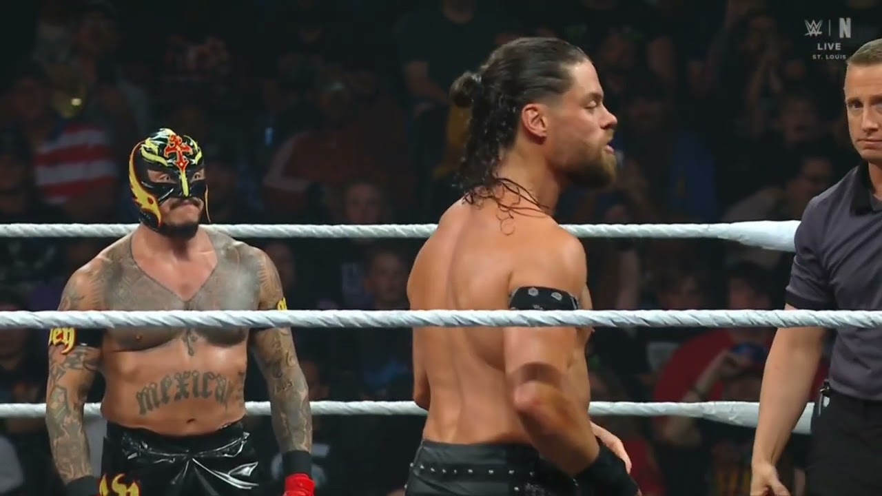 WWE RAW REY MYSTERIO & DRAGON LEE VS DOMINIK MYSTERIO & JD MCDONAGH 10/05/26 background