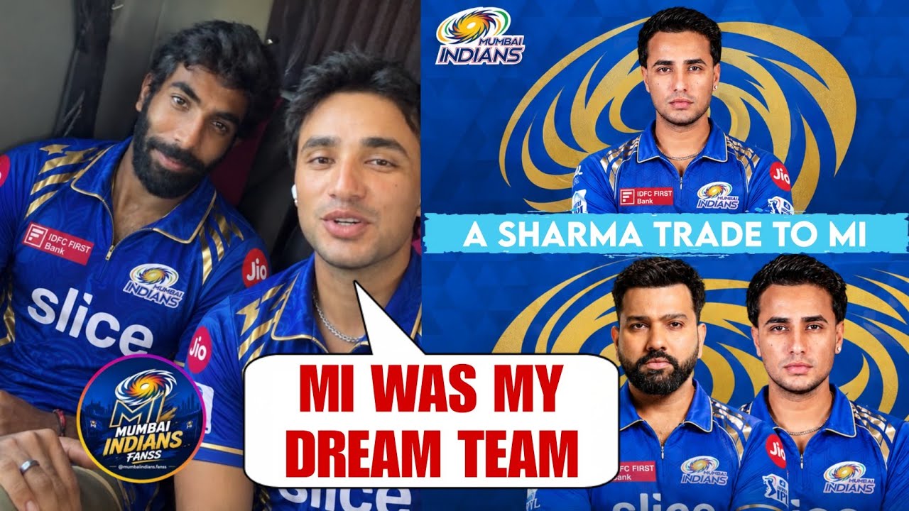 Abhishek Sharma Reaction After His Trade to MI | Abhishek Sharma Trade | Abhishek Sharma Trade News background