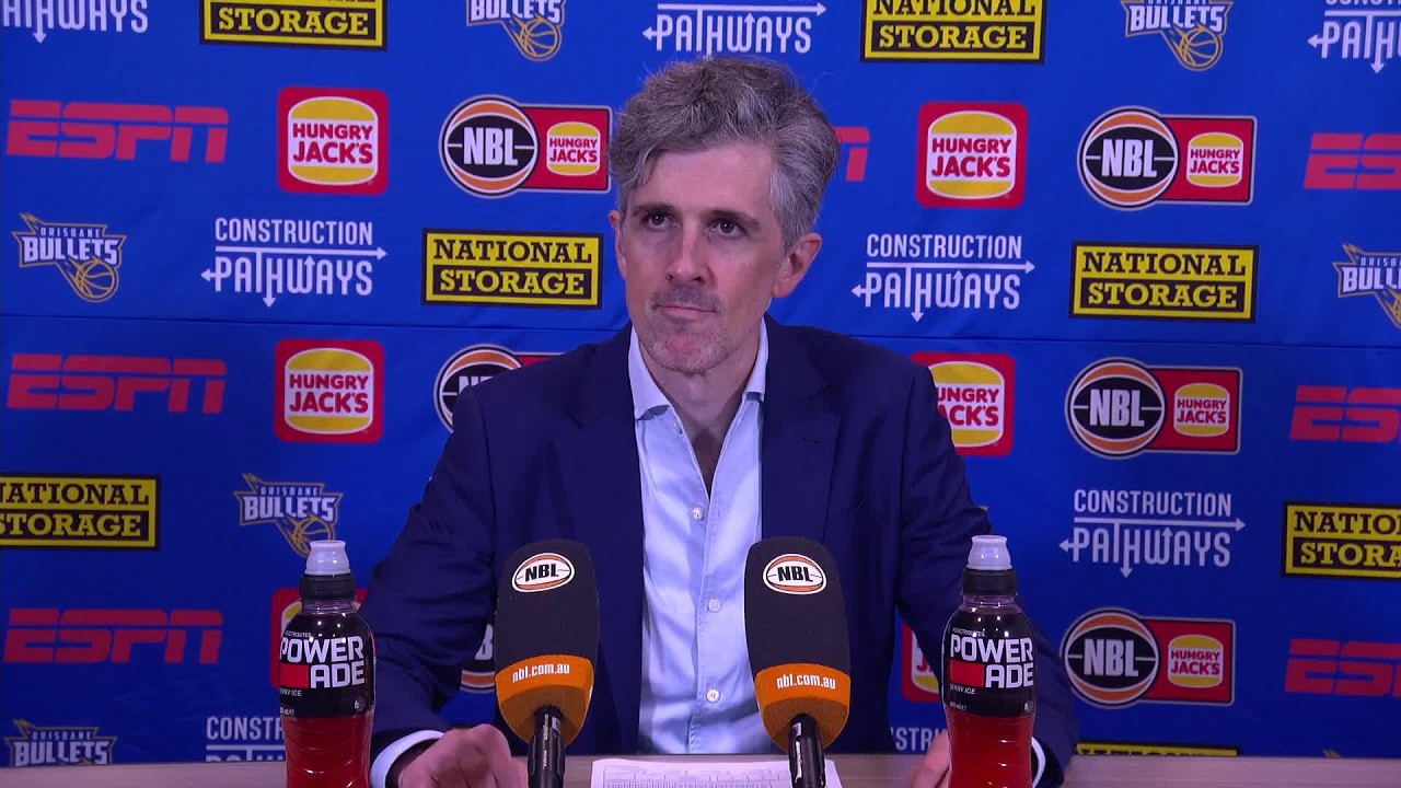 Will Weaver press conference vs Brisbane Bullets - Round 4, NBL27 background