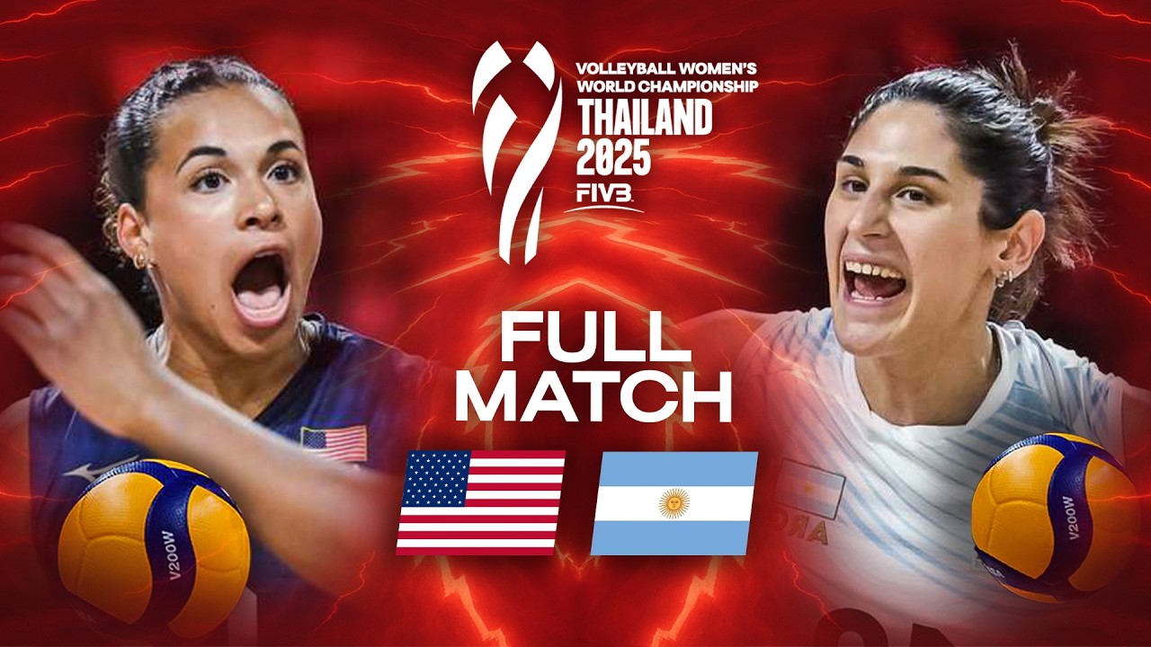 USA 🇺🇸 vs. Argentina 🇦🇷 | Full Match | World Championships 2025 - Women background