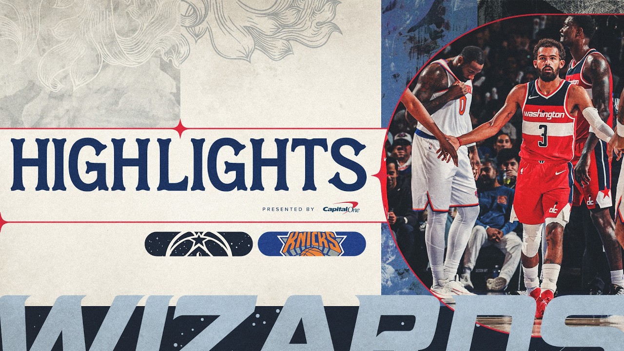Wizards at Knicks Highlights | AJ Dybantsa's Preseason Debut background