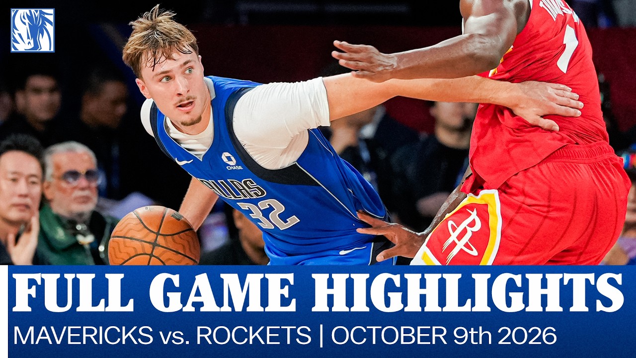 Mavericks Highlights vs. Houston Rockets | Preseason | October 9, 2026 background