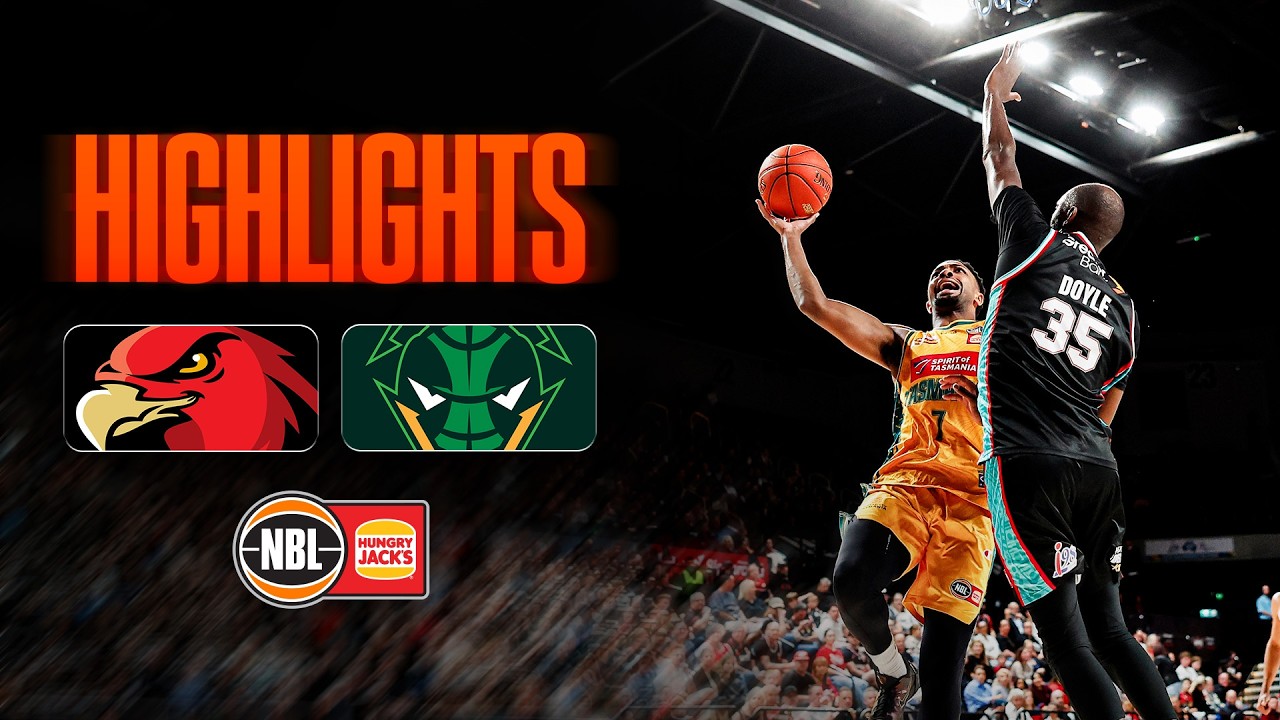 Illawarra Hawks vs. Tasmania JackJumpers - Game Highlights - Round 4, NBL27 background
