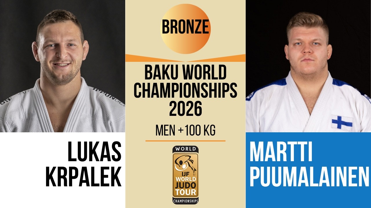 Lukas KRPALEK VS Martti PUUMALAINEN | Baku World Championships 2026 | BRONZE +100 kg background