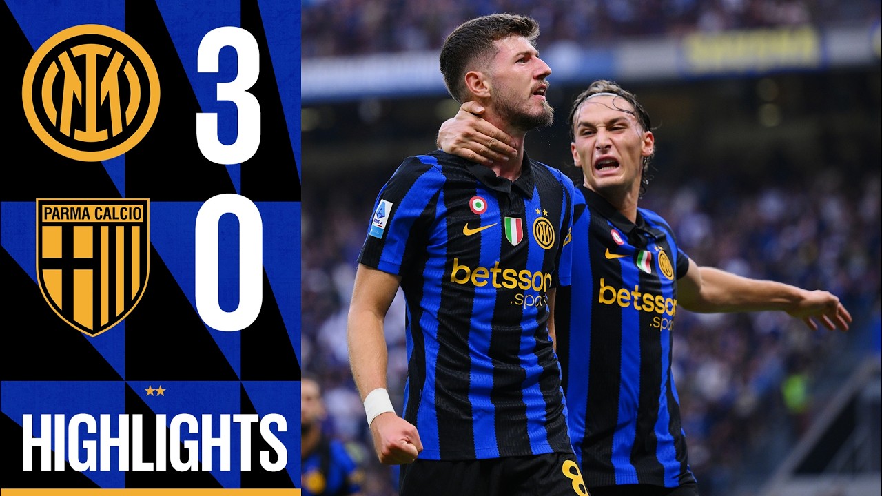 SUČIĆ, ÇALHANOĞLU AND THURAM: THREE GOALS, THREE POINTS 😎 |INTER 3-0 PARMA | HIGHLIGHTS 🖤💙 background