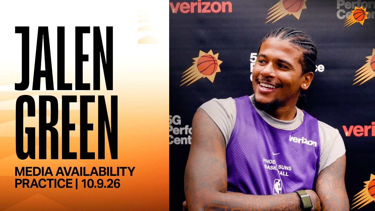 Jalen Green Practice Media Availability | 10-9-26 background