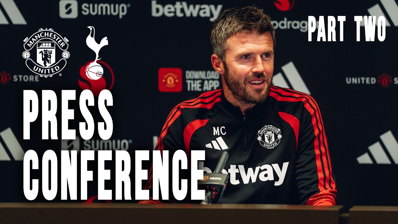 Michael Carrick Pre-Tottenham Hotspur | Press Conference: Part Two background