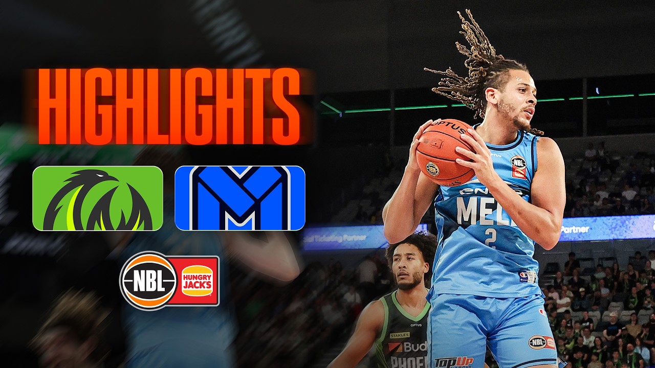 South East Melbourne Phoenix vs. Melbourne United - Game Highlights - Round 4, NBL27 background