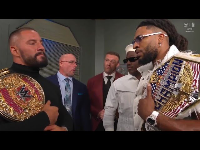 Trick Williams & Bron Breaker backstage segment _WWE Smackdown 9 October 2026 background