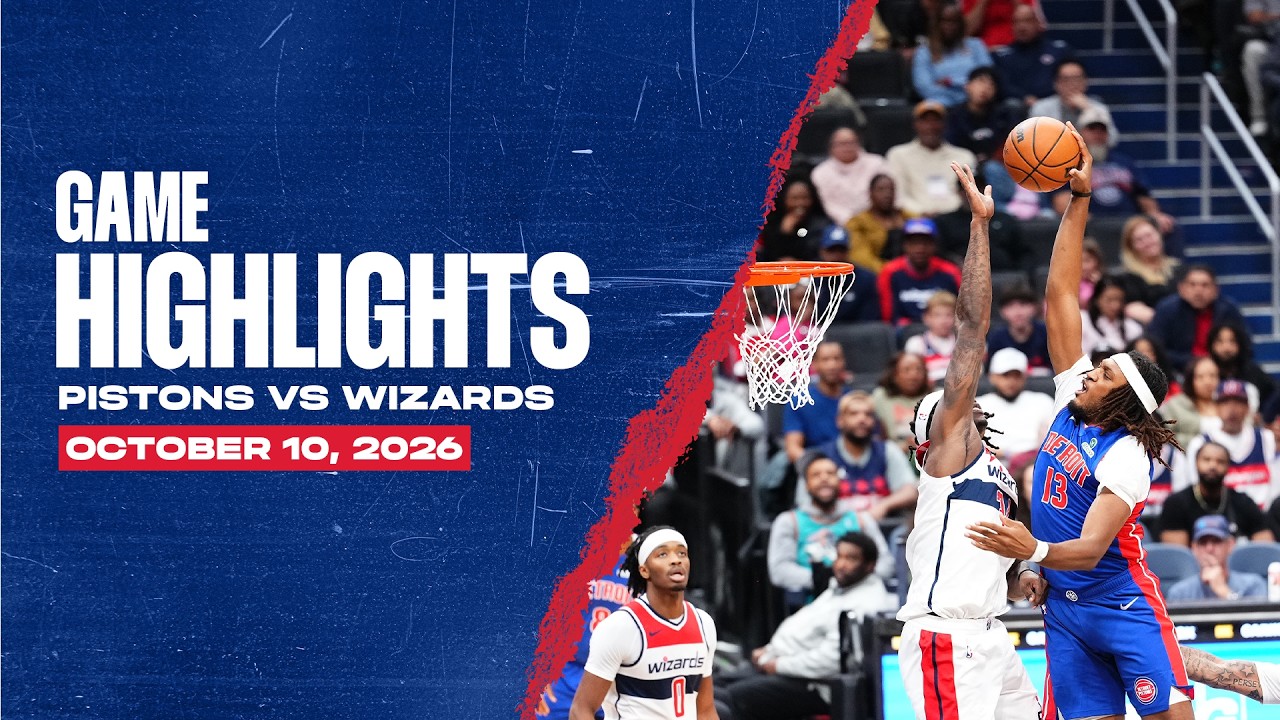 Overtime Loss | Detroit Pistons vs. Washington Wizards Highlights | 10.10.26 background