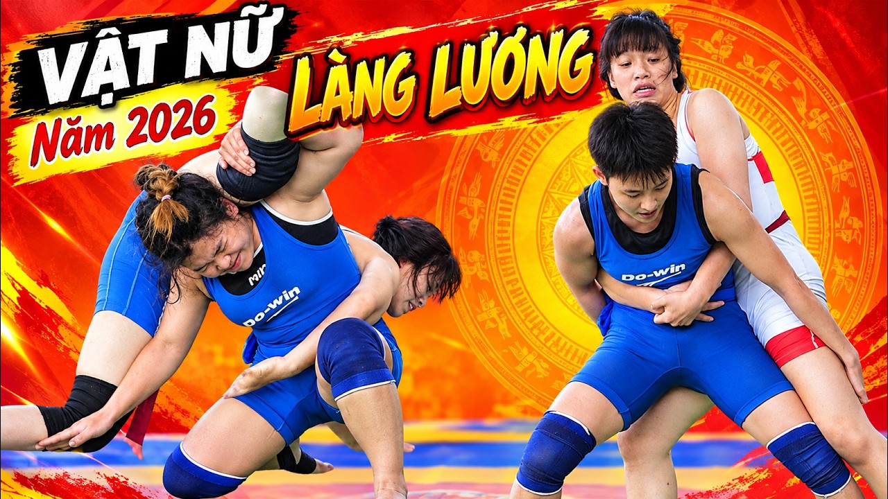 VẬT NỮ LANG LƯƠNG Đấu Vật Traditional Vietnamese women's Wrestling.. background