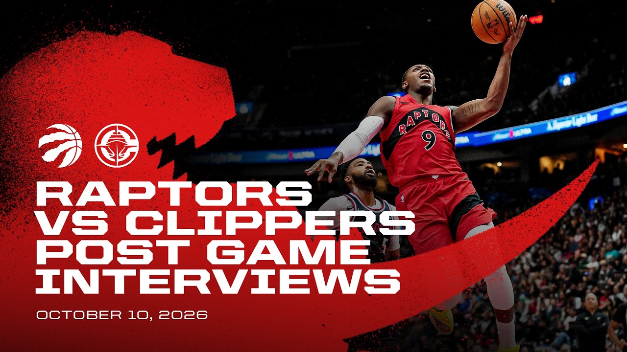 Toronto Raptors Full Media Availability | Pre Season vs Los Angeles Clippers | October 10, 2026 background