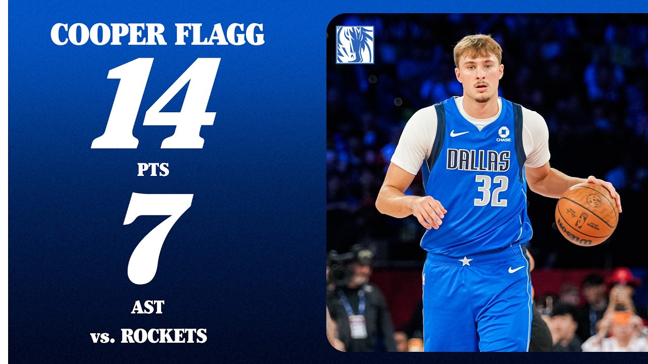 Cooper Flagg (14 PTS 7 AST) vs. Houston Rockets | Preseason | October 11, 2026 background