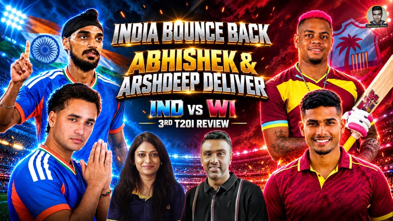 Abhishek’s Blitzkrieg and Arshdeep’s Accuracy Script India’s Comeback | IND vs WI T20 Review background