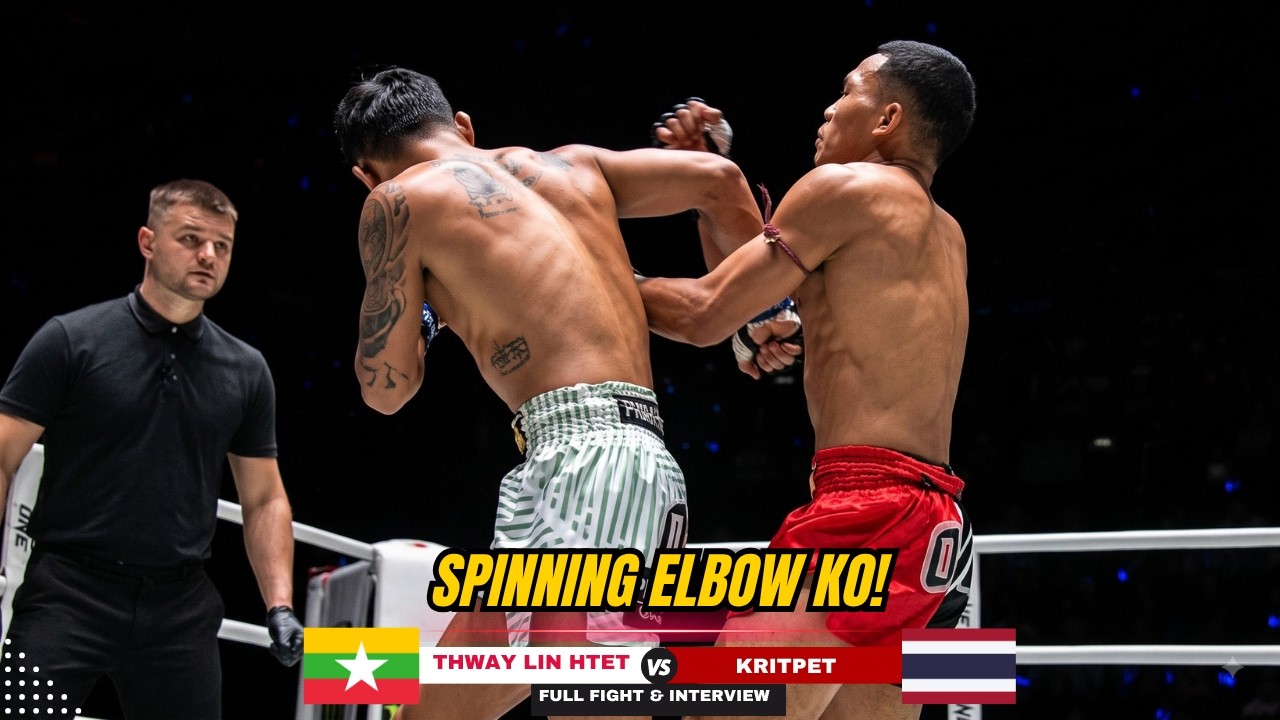 DEVASTATING SPINNING STRIKE CRUSHES FOE COLD! Thway Lin Htet Destroys Kritpet In 103 Seconds! background
