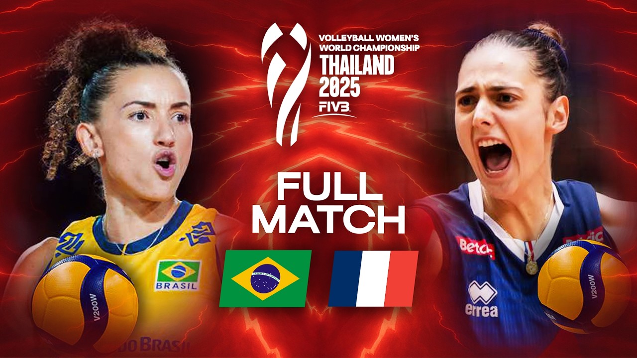 Brazil π§π· vs. France π«π· | Full Match | World Championships 2025 - Women background
