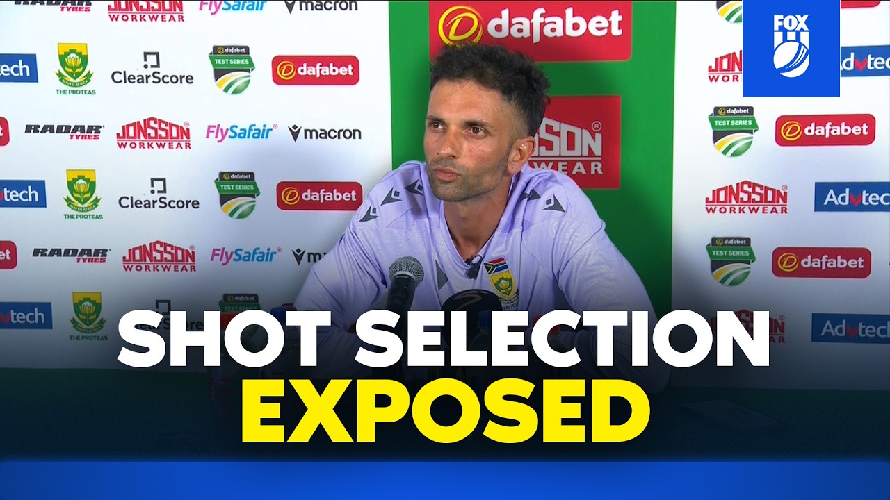 “A couple of soft wickets” 😬 Maharaj on South Africa's batting woes | South Africa Press Conference background