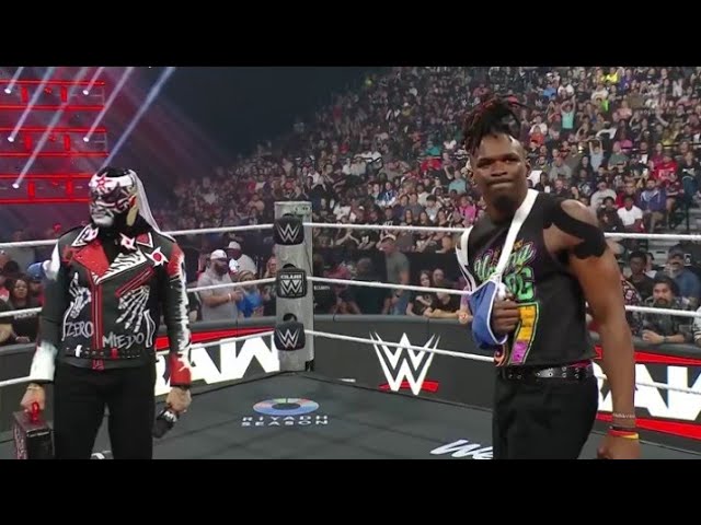 Penta and Je'von Evans segment _WWE Raw 12 October 2026 background