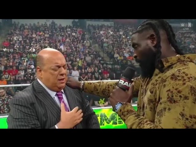 OBA Femi & Paul Heyman segment _WWE Raw 12 October 2026 background