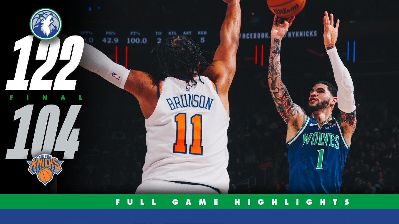 Minnesota Timberwolves Highlights Take Down The New York Knicks 122-104 | 10.12.26 background