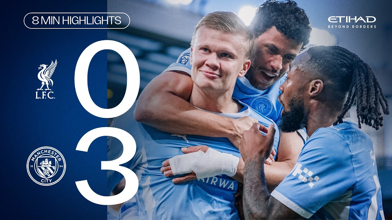 EXTENDED HIGHLIGHTS | Liverpool 0-3 Man City | Haaland, Doku & Cherki goals in Anfield win! background