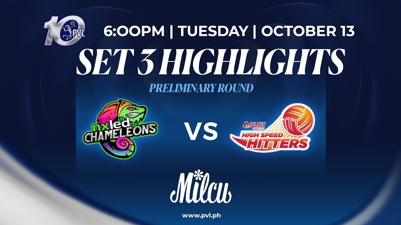 Nxled Chameleons vs. PLDT Home Fibr High Speed Hitters - 3rd Set Highlights background