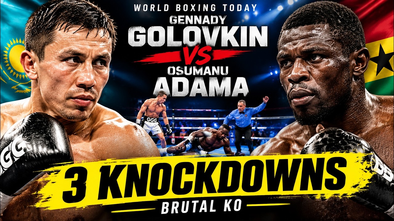 Gennady Golovkin vs Osumanu Adama: 3 Knockdowns & Brutal KO | Boxing Documentary background