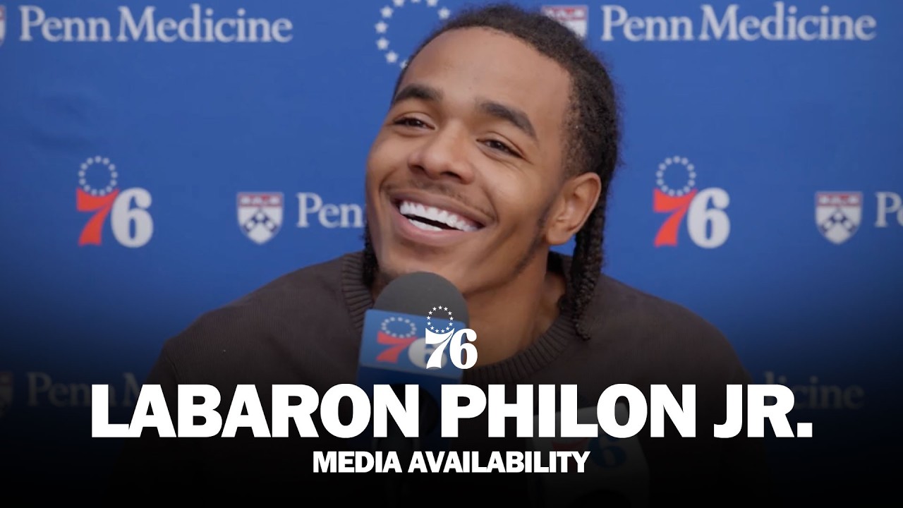 Philadelphia 76ers Practice Media Availability ЁЯОЩя╕П | Labaron Philon Jr. | 10.13.26 background