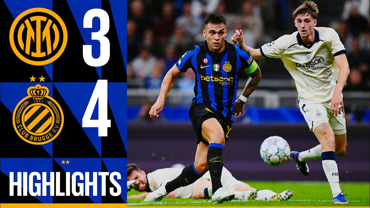 LA DOPPIETTA DEL TORO E IL GOL DI BONNY NON BASTANO | INTER 3-4 CLUB BRUGGE | UEFA CHAMPIONS LEAGUE background