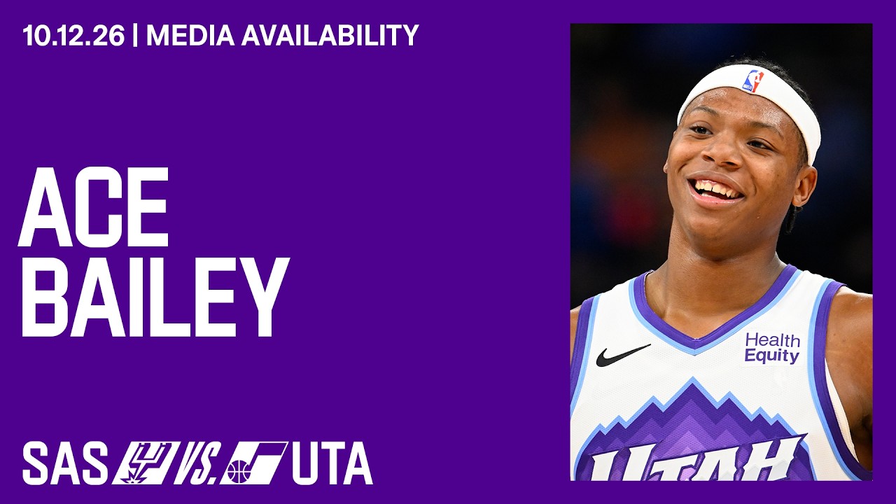 "We have each other's backs." | Ace Bailey speaks to press after preseason game vs Spurs ๐๏ธ background